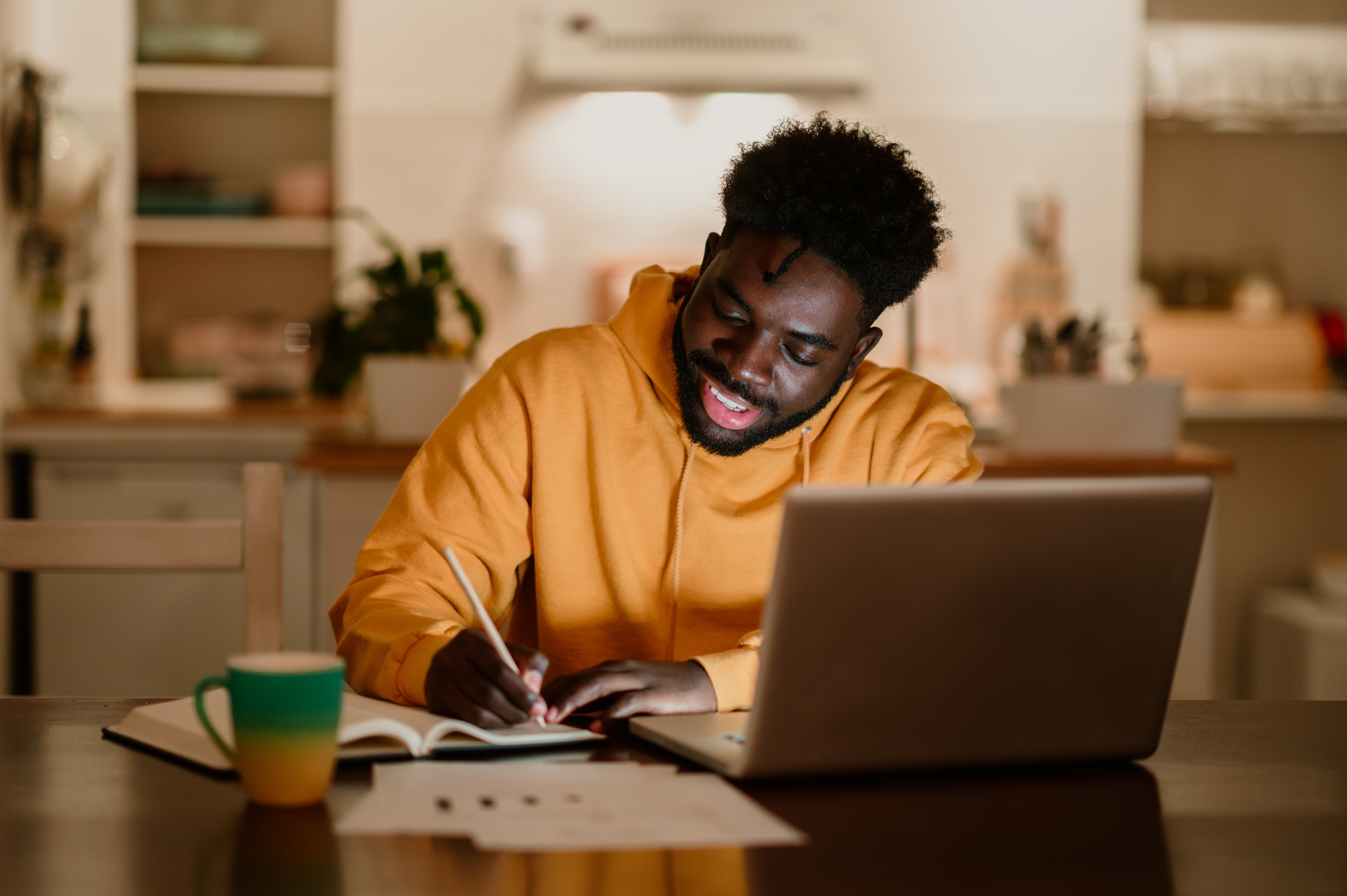 image of student taking online class